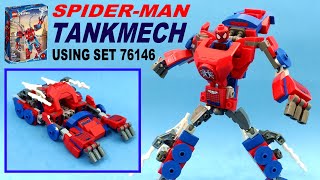 YouTube Thumbnail Tutorial: lego 76146 spider-man mech alternate design   Transformer tank mech