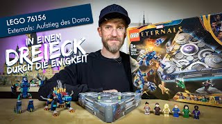 YouTube Thumbnail Flug durch die Ewigkeit in einem... Dreieck. Lego 76156 Eternals: Aufstieg des Domo