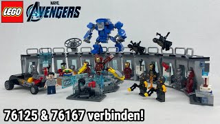 YouTube Thumbnail Für 30€ mal ein faires Marvel Set 👍 | LEGO Avengers &quot;Iron Man Armory&quot; Review! (76167) | +Set 76125