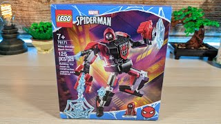 YouTube Thumbnail LEGO Spider-Man Miles Morales Mech Armor 76171 🎧 Pure Build