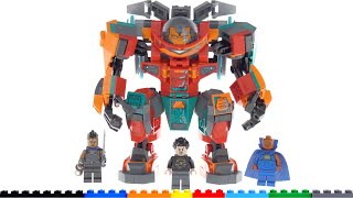 YouTube Thumbnail LEGO Marvel&#39;s What If...? Tony Stark&#39;s Sakaarian Iron Man 76194 reviewed!