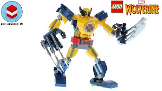 YouTube Thumbnail LEGO Marvel 76202 Wolverine Mech Armor - LEGO Speed Build Review