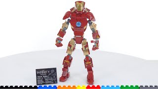 YouTube Thumbnail LEGO Marvel Iron Man Figure (large scale) set 76206 review! All-new design that works well