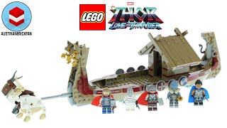 YouTube Thumbnail LEGO Marvel Thor Love and Thunder 76208 The Goat Boat Speed Build