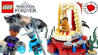 YouTube Thumbnail LEGO Black Panther Wakanda Forever King Namor&#39;s Throne Room 76213 SPEED BUILD