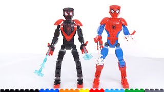 YouTube Thumbnail LEGO Miles Morales 76225 &amp; Spider-Man 76226 large action figures reviewed!