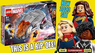 YouTube Thumbnail AWFUL LEGO The Marvels Set 76232 Revealed -  Biggest Rip-Off of The Year!
