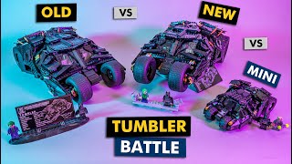 YouTube Thumbnail LEGO Tumbler Battle - 76023 (old) vs 76240 (new) &amp; 76239 (minifig scale)