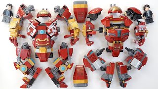 YouTube Thumbnail LEGO Avengers Infinity War Hulkbuster VS Hulkbuster | LEGO 76247 VS 76104 Size Comparison