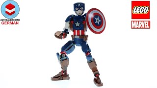 YouTube Thumbnail LEGO Marvel Super Heroes 76258 Captain America Baufigur - LEGO Speed Build Review