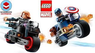 YouTube Thumbnail LEGO Marvel 76260 Black Widows &amp; Captain Americas Motorräder   LEGO Speed Build Review