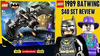 YouTube Thumbnail REVIEW: LEGO Batman 1989 Batwing: Batman vs The Joker Set 76265