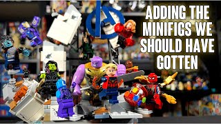 YouTube Thumbnail Adding the LEGO Minifigs We SHOULD HAVE GOTTEN to the Endgame Final Battle Set 76266