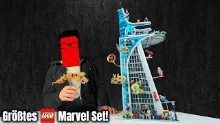 YouTube Thumbnail 90cm &amp; 32 Figuren für 500€: LEGO Marvel Avengers Tower Review! | Set 76269