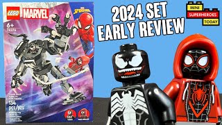 YouTube Thumbnail EARLY REVIEW: 2024 LEGO Venom Mech Armor vs Miles Morales Set 76276