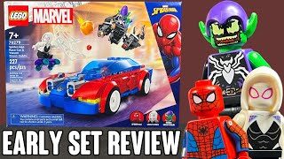 YouTube Thumbnail EARLY REVIEW: 2024 LEGO Spider-Man Race Car  &amp; Venom Green Goblin Set 76279