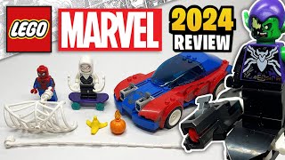 YouTube Thumbnail LEGO Marvel Spider-Man Race Car &amp; Venom Green Goblin (76279) - EARLY 2024 Set Review