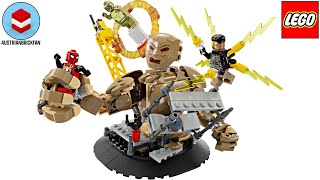 YouTube Thumbnail LEGO Marvel 76280 Spider-Man vs. Sandman Final Battle Speed Build