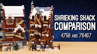 YouTube Thumbnail LEGO Harry Potter: Shrieking Shack Comparison! 4756 and 76407