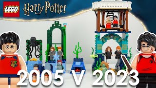 YouTube Thumbnail LEGO Harry Potter: 2005 VS 2023 Black Lake Comparison (4762 vs 76420)