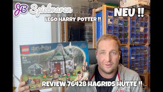 YouTube Thumbnail LEGO 76428 Hagrids Hütte Review! März 2024 Neuheit!
