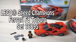 YouTube Thumbnail LEGO Speed Champions 2020 und Review Ferrari F8 Tributo (Set 76895)