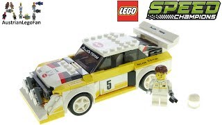 YouTube Thumbnail LEGO Speed Champions 76897 1985 Audi Sport quattro S1 - Lego Speed Build Review