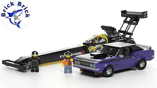 YouTube Thumbnail LEGO Speed Champions 76904 SRT Top Fuel Dragster and 1970 Dodge Challenger T/A - Speed Build Review