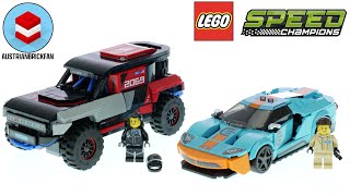 YouTube Thumbnail LEGO Speed Champions 76905 Ford GT Heritage Edition and Bronco R - Lego Speed Build Review