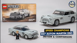 YouTube Thumbnail LEGO Speed Champions 76911 007 Aston Martin DB5 detailed building review &amp; comparison