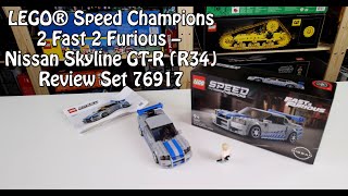 YouTube Thumbnail Review LEGO 2 Fast 2 Furious – Nissan Skyline GT-R (R34) (Speed Champions Set 76917)