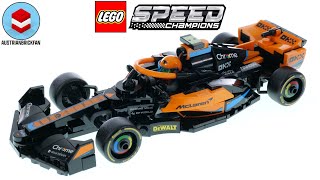 YouTube Thumbnail LEGO Speed Champions 76919 2023 McLaren Formula 1 Race Car Speed Build Review