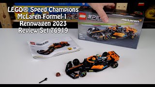YouTube Thumbnail Review LEGO McLaren Formel-1 Rennwagen 2023 (Speed Champions Set 76919)