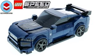 YouTube Thumbnail LEGO Speed Champions 76920 Ford Mustang Dark Horse Sports Car Speed Build Review