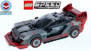 YouTube Thumbnail LEGO Speed Champions 76921 Audi S1 e-tron quattro Rennwagen – LEGO Speed Build Review