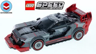 YouTube Thumbnail LEGO Speed Champions 76921 Audi S1 e-tron quattro Race Car Speed Build Review