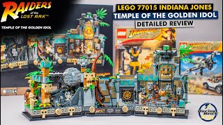 YouTube Thumbnail LEGO Indiana Jones 77015 Temple of the Golden Idol detailed building review