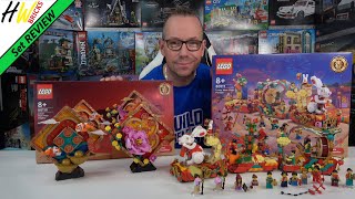 YouTube Thumbnail LEGO Chinese New Year 80110 &amp; 80111 Mondneujahrs Deko und Parade