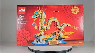 YouTube Thumbnail Lego Auspicious Dragon 80112 Review