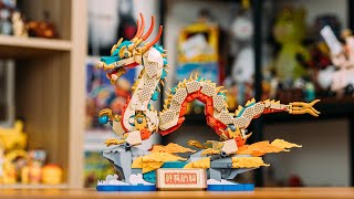 YouTube Thumbnail LEGO 80112「祥龍納福」（Auspicious Dragon）樂高縮時攝影開箱 | 玩具人編輯部 (Speed Build &amp; Unboxing)