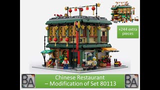 YouTube Thumbnail LEGO MOC - Chinese Restaurant - Modification of Set 80113