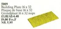 LEGO® Set 5009 - Building Plate 16 x 32, Yellow