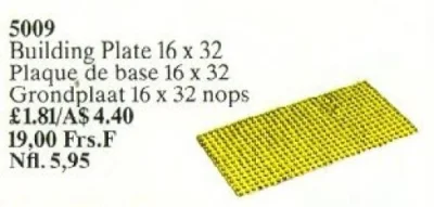 LEGO® Set 5009 - Building Plate 16 x 32, Yellow