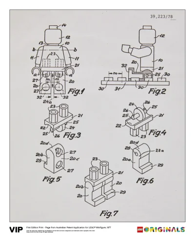 LEGO® Set 5006003 - Australian Patent LEGO Minifigure 1977