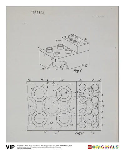 LEGO® Set 5005998 - French Patent LEGO DUPLO Brick 1968