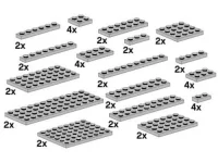 LEGO® Set 10148 - Assorted Light Gray Plates
