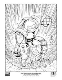 LEGO® Set 5005574 - The Hulkbuster: Ultron Edition Black & White Art Print
