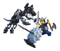 LEGO® Set 7015 - Viking Warrior challenges the Fenris Wolf