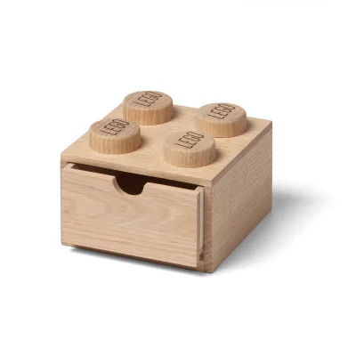 LEGO® Set 5007113 - Wooden Desk Drawer (4-Stud Light Oak)