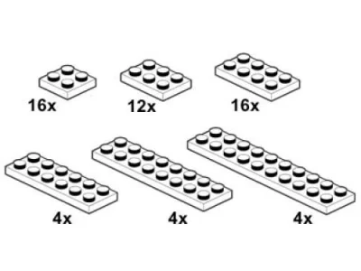 LEGO® Set 10056 - White Plates 2 x n